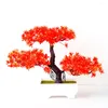 Decorative Flowers 1pc Artificial Potted Plant Plastic Bonsai Simulation Tree Fake Flower For Office Home Garden Cabinet Pographys