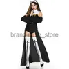 Theme Costume Halloween Costume Adult Women's Black Reverend Mother Sister Costume Role Playing Costume 71059 J231024