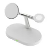 CF31 3-i-1 Magnetic Wireless Charger 15W Fast Charging Stand Holder för Apple Watch / AirPods / iPhone och Qi-aktiverade enheter-White