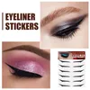 Ensemble d'autocollants pour Eyeliner à paillettes, 6 paires, Patch imperméable à Double ligne pour paupières, autocollant réutilisable, outil de beauté et de maquillage