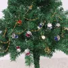 Kerstversiering 12 stuks Kerst Kleine Trommel Buiten Kerstboom Hanger Ornamenten Mini DIY Geschenkdoos Nieuwjaar Thuis Avondfeest Decoraties HKD231024