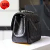 10A Top Tier Quality Mini Square Flap Bag Designers Womens Real Couro Caviar Lambskin Clássico Preto Bolsa Acolchoada Hangbags Crossbody Ombro Gold Chain Box4K