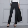 Women's Pants Women Formal 2023 Autumn High Waist Ladies Straight Office Trousers Work Wear Big Clothes S-4XL 5XXXXXL Pantalon Femme