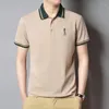 Polos para hombres Los hombres llegan bordado Polo Shirt Diseño de marca Color sólido Manga corta Casual Daily Teen Thshirts