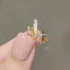 Lovely Butterfly Alloy Micro Cubic Zirconia Brooch Personality Collar Pin Suit Coat Accessories New Year Gift Wholesale