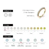 Anéis de cluster encantador vvs1 redondo 2.5mm moissanite sólido 18k 14k anel de ouro amarelo para mulheres waterdrop noivado festa de casamento