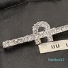 Wedding Bride Hair Clips Letter Full Diamond Barrettes for Lady Outdoor Travel Vacation Elegant Hair Clips