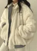 Damen Jacken Winter verdicken warme Parkas Frauen übergroße Kawaii doppelseitige Kapuzenmantel Damen koreanische Mode lässig lose Reißverschluss 231023