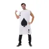 cosplay Eraspooky Costume da poker divertente per adulti picche e quadri coppia di carte cosplay spugna vestito costumi di carnevale di Halloweencosplay