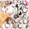 50pcs Cute Moon and Flower Cat Stickers Bohemia Graffiti Stickers for DIY Luggage Laptop Skateboard Motorcycle Bicycle Stickers