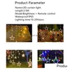 LED Strings Solar Light String Rideau Romantique Corde Lumières avec télécommande Étoile extérieure Guirlande Lune Lampe Bar Décoration de la Maison P Dhhtl