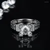 Cluster Rings Apaison 1ct Moissanite Wedding Bridal Ring 925 Sterling Silver Eternity Promise For Women Fine Jewelry Wholesale