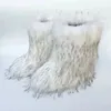 Buty Y2K Winter Snow Bots Outdoor Luksusowe Furry Furry Fur Fashion Buty Womanplush ciepłe buty platformy Bottes 231023