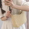 Evening Bags Summer Straw Chain Shoulder Bag For Women Handbag Rattan Boho Causal Woven Messenger Basket Purse Female Clutch 2023