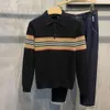 Men's POLP shirt Bby Casual sweater Men Sweater Tb Stripe Knitwear Burb Designer Pullover Shirts Men's Knitted Sweatshirt