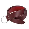 Ceintures L93F Ceinture de taille adulte simple avec ceinture à boucle ronde réglable PU pour chemise de manteau de conception sans trou