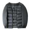 Men's Down Parkas Men's Liner Detachable Coats Arrivals Men Smart Casual X-Long 80% Gray Duck Down Jackets Plus Size 5XL 6XL 7XL 231023