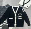 2024CCS New Women's Sweaters woman Casual fashion designer cardigans black white jjumper dailly Sweaters