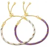 Bracelets de charme 2pcs / lot couleur or taille réglable chaîne fit bricolage perles bracelet bracelet couple bijoux pour femmes hommes bijoux cadeau