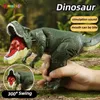 Andra leksaker Dinosaur Zazaza Children Press Automatic Swing Bite Simulation Model Tyrannosaurus Rex Dinosaur Toys for Kids Chrismas Giftl231024