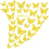 Wall Stickers 3D Butterfly Decor Decorations Double Layers For Party Baby Show Wedding Room Dcor Diy Gift Rose Gold Drop Delivery Amiax