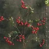 Juldekorationer 70/75/84 cm Fall Artificial Berry Stems Fake Berries Autumn Thanksgiving för Home Room Festival inomhus juldekoration 231023