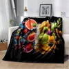 Coperte Stampa Coperta di frutta carina Coperta morbida per la casa Camera da letto Letto Divano Picnic Viaggio Ufficio Coperta Coperta per bambini