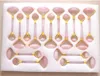 Natural Tumbled Jade Roller Chakra Rose Quartz Crystal Healing Gua Sha Beauty Roller Facial Massager Stick With Eloy Gold-Plated