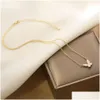 Andere Ketting Vlinder Mode Metaal Koreaanse Sleutelbeenketting Vrouwen Sier Accessoires Sieraden Kettingen Hangers Otxag