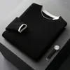 Men's Sweaters Autumn/Winter Wool Clothing Knitted Round Neck Solid Color Pullover Skincare Feel Blouse