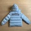 Hombres Parkas Trap Star Diseñador Mujer Sudadera con capucha de invierno Trspstar Chaqueta con capucha desmontable Hielo Azul Alto Peso Puffer Versión más fuerte