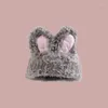 Hair Accessories 10 /Adult Hat Autumn/Winter Warm Plush Knitted For Men And Women Cute Cold Headcircumference 56-58cm