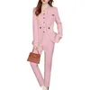 Costumes pour hommes Costume pour femmes Trois pièces Office Lady Set Femmes Pantalon de travail Gilet Veste Stripe Blazer Business