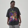 T-shirts pour hommes Paysage Graphique Chemise d'impression pour hommes Été Streetwear Lettre Coton Manches courtes Tops Hip Hop Mode Y2K T-shirt surdimensionné