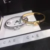 Gold Bangle Sier Designer Girls Love Diamond Circle Bracelet Classic Brand Bijoux Couple Couple Cadeau Box Fashion Family Accessoires