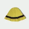 Bérets Designer coréen paresseux vent rayé couleur correspondant tiré cheveux tricoté seau chapeau femmes automne hiver atmosphère froide