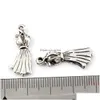 Charms 250Pcs Antique Sier Alloy Dress Charms Pendants For Jewelry Making Findings 10.5X26Mm Jewelry Jewelry Findings Components Dh92R