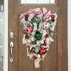 Flores decorativas lágrima swag pvc enfeites de natal grinalda pingente para a parede do feriado porta da frente pendurado decoração casa
