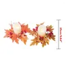 Kandelaars 25 cm herfsthouder kunstmatige kandelaar krans ringen slingers herfst Thanksgiving tafeldecoratie