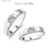 Pierścionki ślubne Attagems 2022 Nowy klasyczny pierścionek moissanite luksusowe pierścionki zaręczynowe dla mężczyzn kobiety para ślubu rocznica biżuterii Q231024