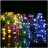 Guirlandes lumineuses à LED 2M 20Leds Cr2032 Fée de fil de cuivre à piles pour la décoration de guirlande de Noël Livraison directe Lightin Dhvzn