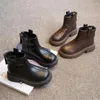 Boots Children's Shoes Leather Ankel 2023 Autumn Girls British Style Short Boys Fashion Single