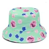 Berretti estivi Ins fiori di peonia cappelli da sole per le donne Giappone e Corea parasole a doppia faccia cappello da bacino protezione solare esterna cappelli a secchiello