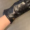 Guantes de piel de oveja de lujo para mujer, manoplas con pantalla táctil, guantes de cuero de Cachemira para exteriores, guantes de esquí para conducir en invierno