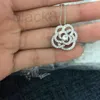 Strands, Strings Designer Camellia Blossom Necklace White Gold Plated Thick Gold Hollow Full Diamond Necklace High Edition Necklace PR86