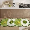 Mattor Flower Shape Kitchen Mat Irregar Anti Slip Bath Rug Non Badrum Entré Dörormat Konstnärlig golvavlopp Pad 230818 Drop Delive DHSBU