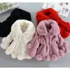 Coat Jackets 1-7 Year Baby Girls Jacket Autumn Winter Warm Faux Fur Coat For Girls Christmas Princess Outwear Fashion Plush Children Clothing 231024