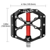 Bike Pedals Bicycle Pedals 3 Bearings MTB Anti-slip Ultralight Aluminum Mountain Road Bike Platform Pedals Cycling Accessories 231023