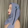 Ethnische Kleidung, Quasten, Chiffon, lange Shayla-Hijabs, lässige muslimische Schals, Wickel