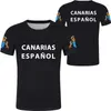 メンズTシャツISLAS CANARIAS FLAG 3Dプリント特大シャツ女性男性夏Oネック半袖面白いTシャツグラフィックTEESストリートウェア